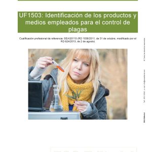 UF1503 Identificacion de los productos y medios empleados para el control de plagas V5 1 Portada Interior scaled