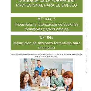 UF1645 Imparticion de acciones formativas para el empleo V1 Portada Interior scaled